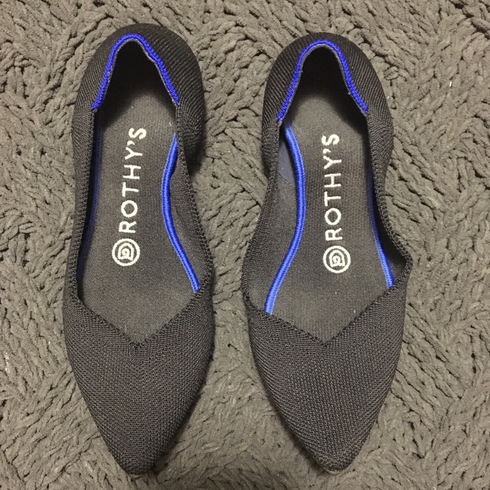 Rothy’s The Point Flats Black 6.5